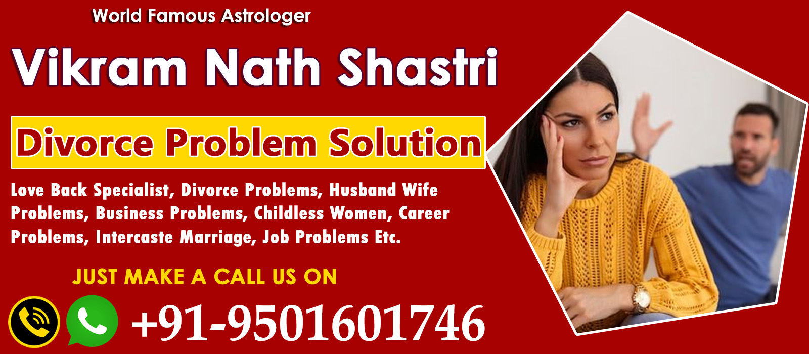 World Famous Astrologer Vikram Nath Shastri Ji +91-9501601746